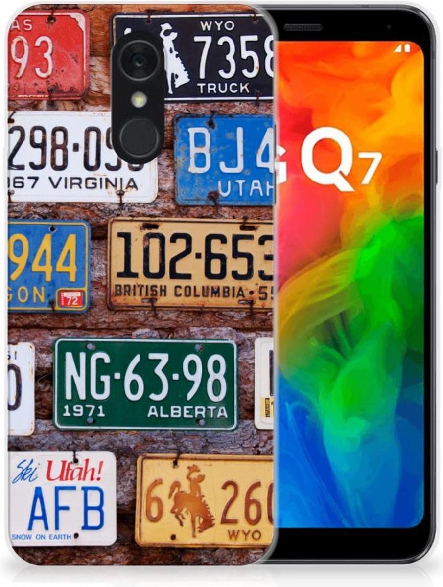 TPU Hoesje voor LG Q7 Siliconen Hoesje met foto Kentekenplaten
