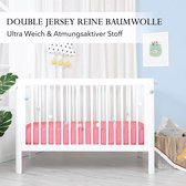 Double Jersey Baby - Kinder Hoeslaken - 2 Stuks - 100% Jersey Katoen - 70x140+20 Cm - Roos