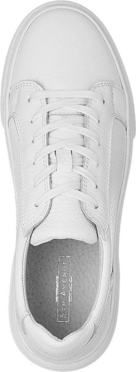 5th Avenue Dames Witte leren sneaker - Schoenen.nl