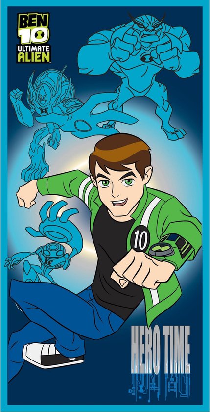 Ben 10 Badlaken Groen/donkerblauw Junior 70 X 140 Cm