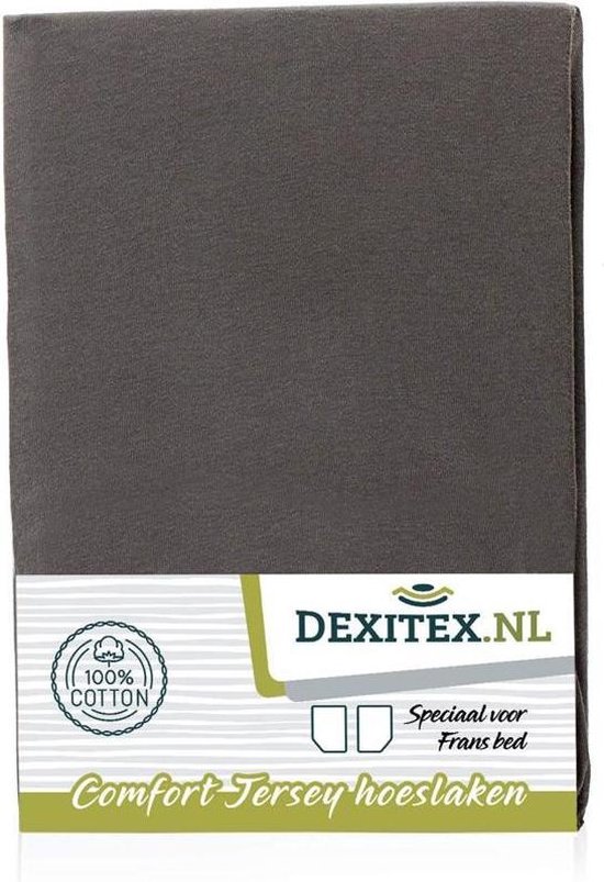 Textielpakket Frans bed - 1 molton met 2 hoeslakens - rechts 2 x Antraciet van Eurotrail — afbeelding 3