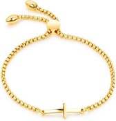 Bracelet femme Cilla Jewels avec fermoir à glissière et croix en or