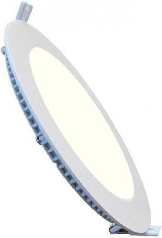 LED Downlight Slim - Inbouw Rond 18W - Dimbaar - Natuurlijk Wit 4200K - Mat Wit Aluminium - Ø225mm