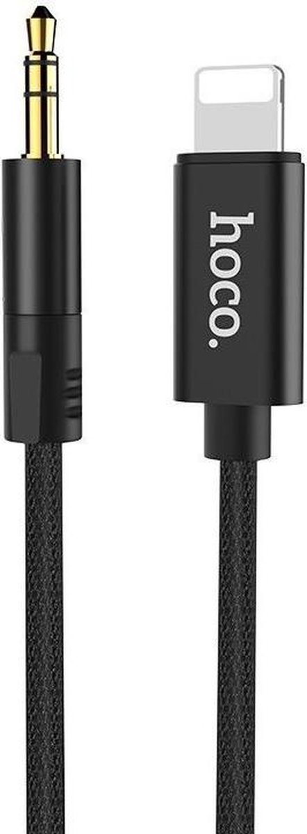 HOCO UPA13 Sound Source - Audiokabel - 3,5mm naar 3,5mm Jack - Voor Apple iPhone en iPad - 1 meter - Zwart - Hoco