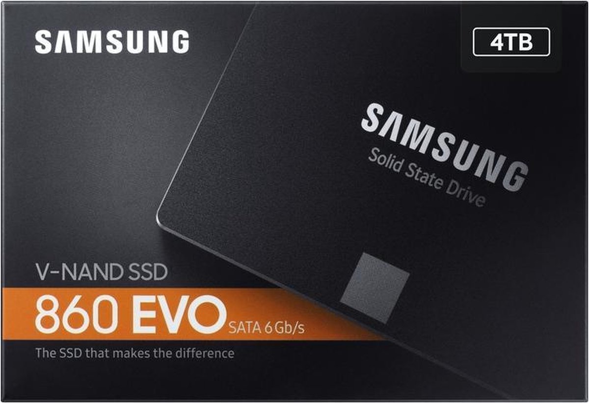 Samsung 860 EVO SSD - 4TB opslag - 2.5 inch - MZ-76E4T0B/EU | bol
