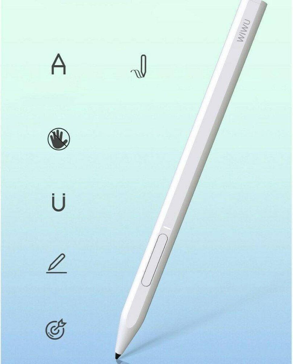 WiWu Stylus Pen Palm rejection Oplaadbare pen voor iPad Wit