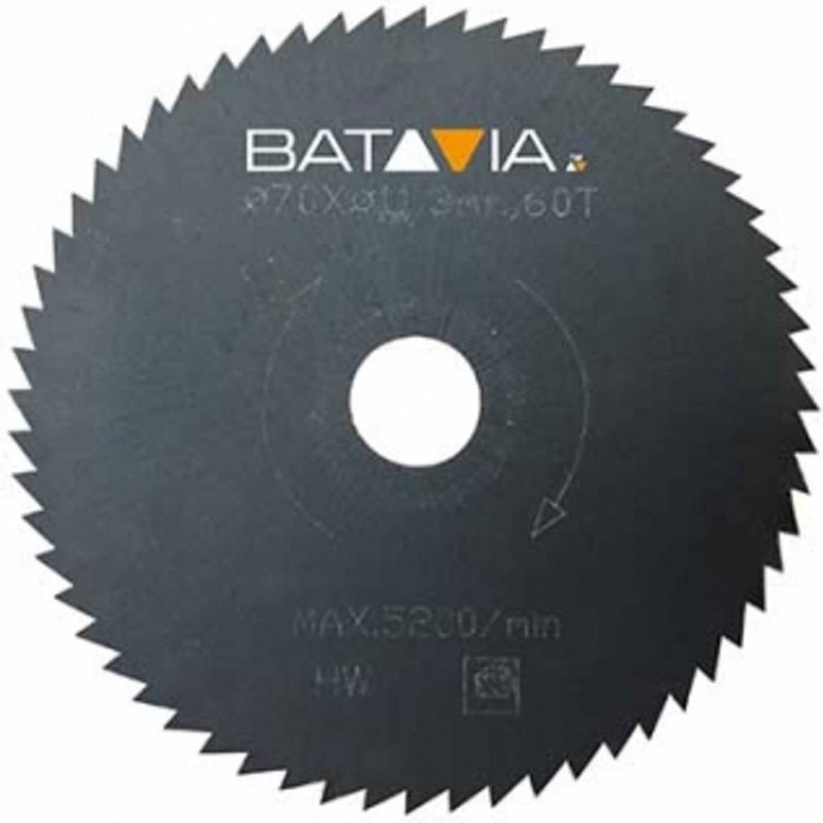 Batavia Zaagblad RACER HSS - Incl. 2 Zaagbladen - Ø 70 mm x 1.4 mm x 44 tanden - Geschikt voor zagen van zacht gipsplaat, zacht hout, kunststof