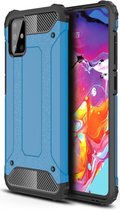 Samsung Galaxy A71 Hoesje Shock Proof Hybride Backcover Blauw