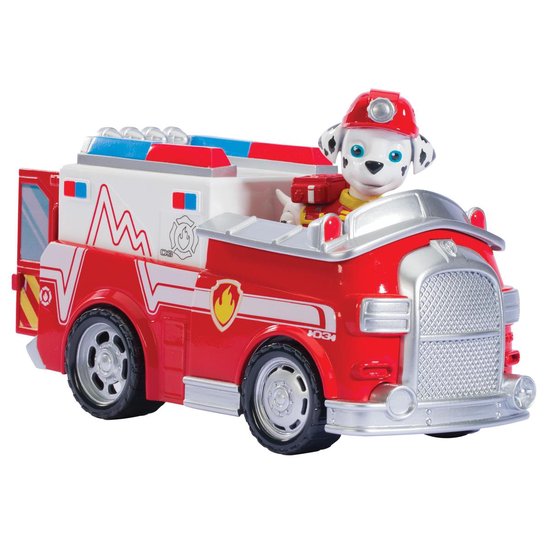 Kauwgom Onderverdelen wees stil Paw Patrol rescue voertuig met pup - Marshall ambulance speelset | bol.com