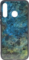 Shop4 - Huawei P30 Lite (new edition) Hoesje - Harde Back Case Marmer Kleurrijk