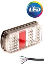 LED achterlicht met alle functies en aan te sluiten met losse draden - 228x106x55 mm links