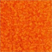 Rocailles, dim.15 / 0, d: 1,7 mm, 500 gr, orange transparent
