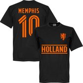 Nederlands Elftal Memphis Depay Team T-Shirt - Zwart - XS