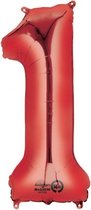 Amscan 2827401, Speelgoed ballon, Folie, Rood, Aantal, 33 cm, 5 stuk(s)