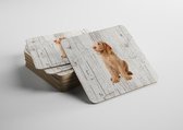 Hond Spinone Italiano | Houten Onderzetters 6 Stuks