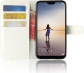 Mobigear Classic Bookcase Hoesje - Geschikt voor Huawei P20 Lite (2018) - Wit