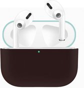 Watchbands-shop.nl Siliconen Horlogeband - Apple Airpods Pro Case Cover - Groen-Bruin