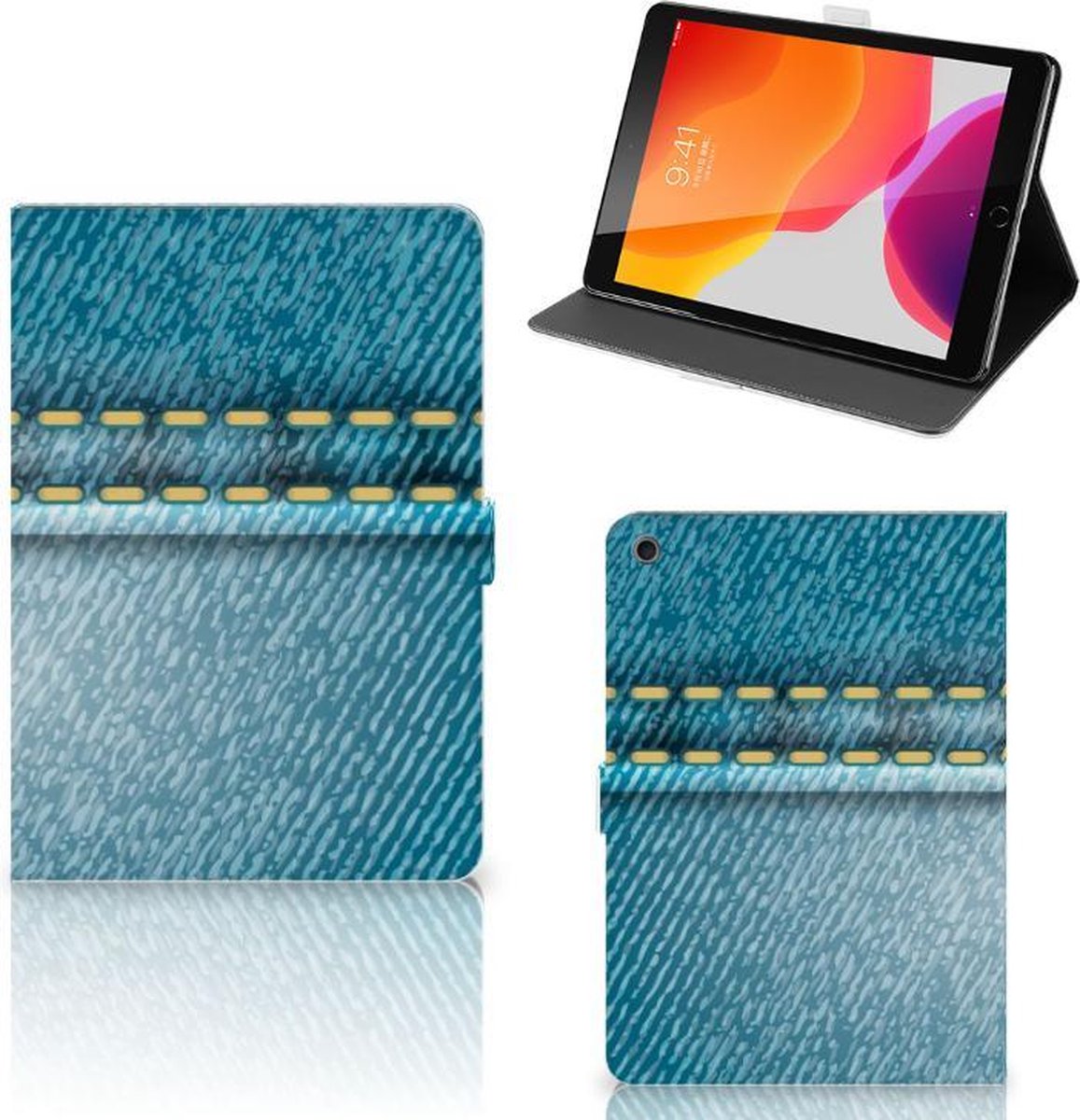 iPad 10.2 2019 | iPad 10.2 2020 | 10.2 2021 Tablet Hoes met standaard Jeans