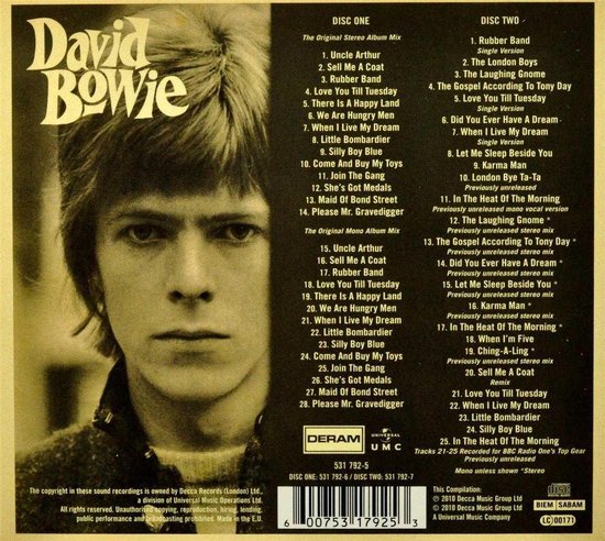 David Bowie (Deluxe Edition), David Bowie | CD (album) | Muziek | bol.com
