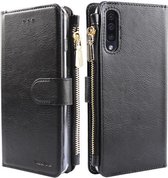 Xssive Wallet Book Case met Ritsvak voor Samsung Galaxy A70 - Zwart