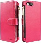 Xssive Wallet Book Case met Ritsvak voor Apple iPhone 7 Plus - iPhone 8 Plus - Pink