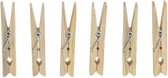 20x Wasknijpers / wasspelden jumbo van hout - huishoudelijke producten / grote knijpers