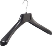 De Kledinghanger Gigant - 30 x Mantel / kostuumhanger kunststof zwart met schouderverbreding, 48 cm