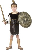 Funny Fashion - Strijder (Oudheid) Kostuum - Romeinse Krijger Scipio Maximus - Jongen - Bruin, Wit / Beige - Maat 140 - Carnavalskleding - Verkleedkleding