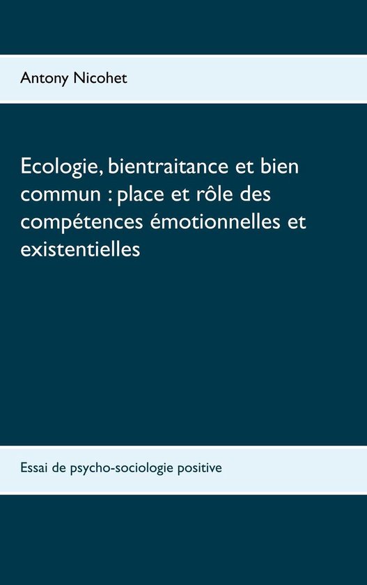 Ecologie, bientraitance et bien commun : place et rôle des  ... - cover