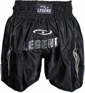 Legend Sports Logo (kick)boksshort Zilver Maat S