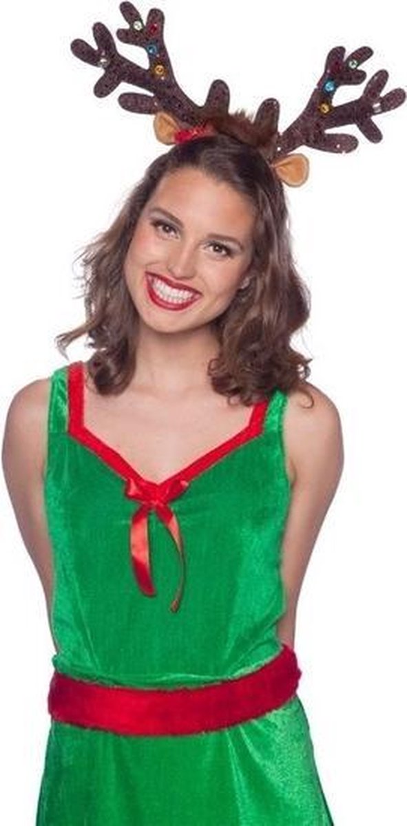Reaky Oplichten Sneeuwvlok Hoofdbanden Led Rendier Gewei Hoofdband Kerst Accessoires Voor Vrouwen