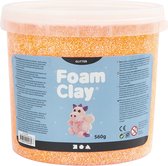 Foam Clay®, oranje, glitter, 560gr