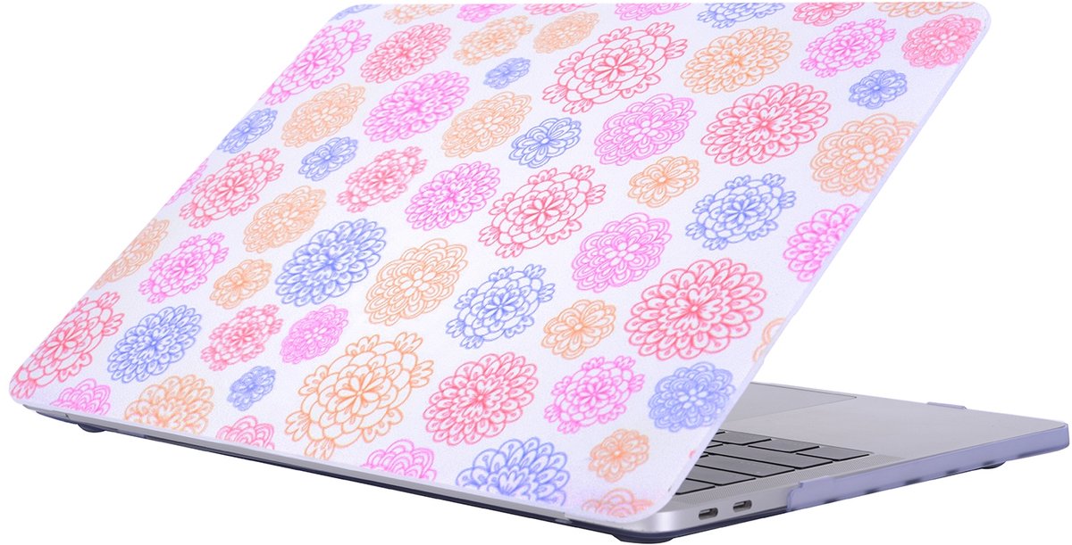Mobigear Laptophoes geschikt voor Apple MacBook Pro 15 Inch (2016-2019) Hoes Hardshell Laptopcover MacBook Case | Mobigear Flowers - Model 3 - Model A1707 / A1990