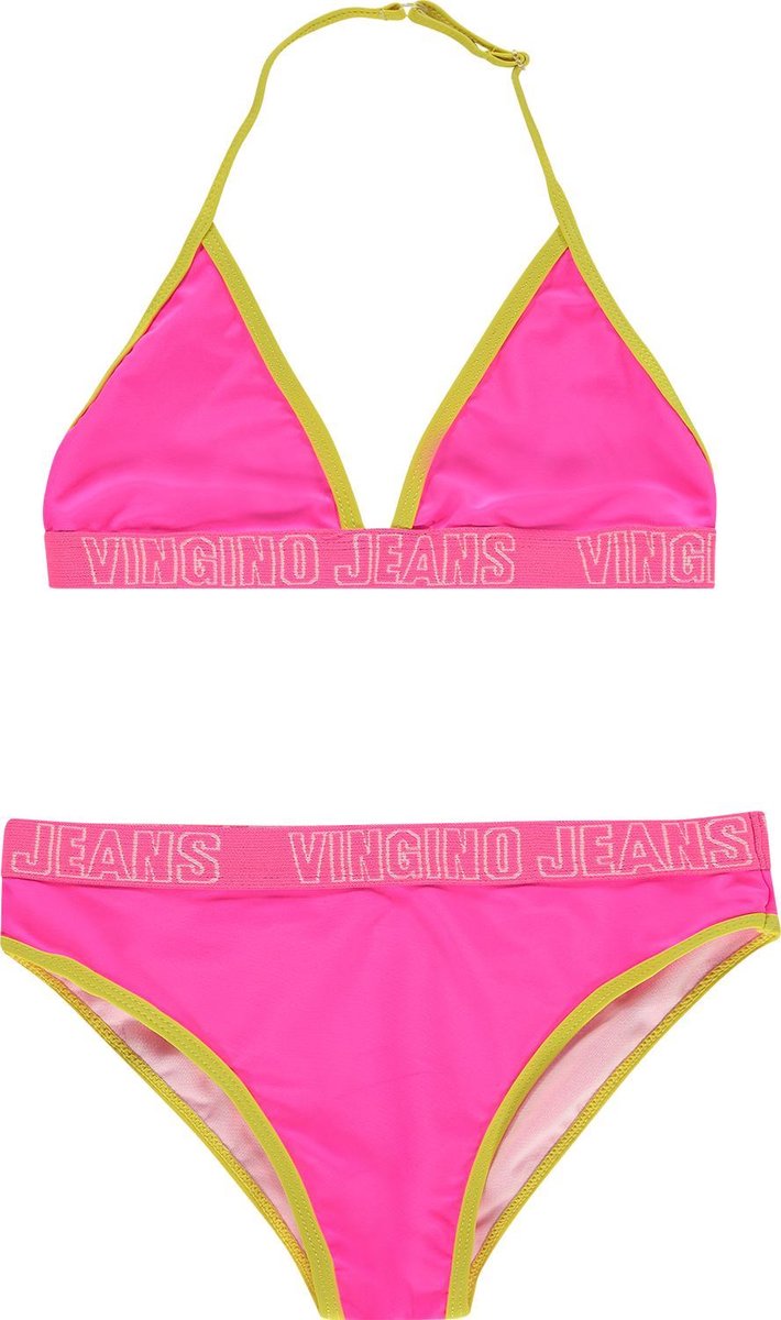 droom Verstoring Tweede leerjaar Vingino Meisjes Bikini - Neon Pink - Maat 164 | bol.com