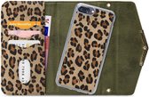 Apple iPhone 8 Plus Hoesje - Mobilize - Gelly Serie - Kunstlederen 2in1 Case / Clutch - Green Leopard - Hoesje Geschikt Voor Apple iPhone 8 Plus