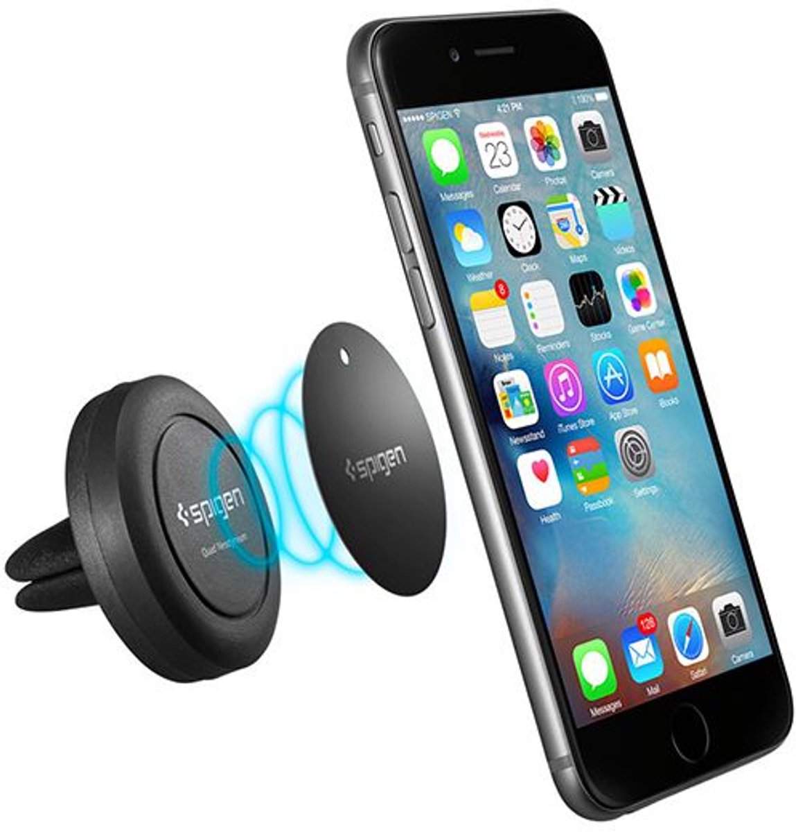 Spigen Magnetic Air Vent Mount Ventilatie Telefoonhouder Auto Zwart