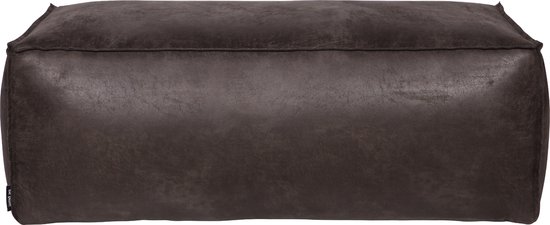 BePureHome Rodeo Poef - Recycle Leer - Zwart - 43x120x60