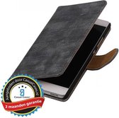 Bookwallet lizard grijs hoes Huawei P9