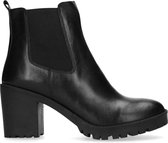 Manfield - Dames - Zwarte chelsea boots met hak - Maat 38