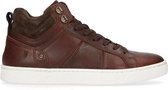 Manfield - Heren - Cognac hoge sneakers - Maat 44