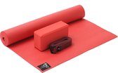 Yoga-Set Kick-It (Yoga mat + yoga blok + yoga belt) fire red Fitnessmat YOGISTAR