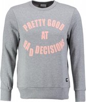 Pure white zachte grijze sweater - Maat  S