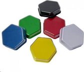 Praatknoppen zeshoekige vorm - luister en spraakactiviteiten voor kinderen - voor wisselende afbeeldingen - set van 6 kleuren