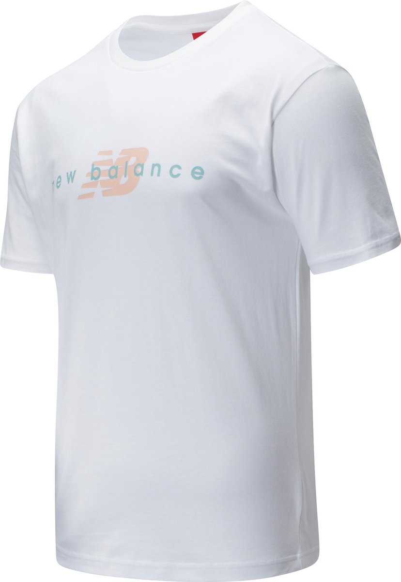New Balance Heren Sportshirt Wit