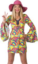 Funny Fashion - Hippie Kostuum - Hannah De Hippie - Vrouw - multicolor - Maat 36-38 - Carnavalskleding - Verkleedkleding