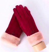 Hidzo Dames Handschoenen Rood Maat S/M