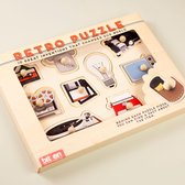 Bitten Houten Retro Puzzel 10-delige Leerzaam Kinderen Speelgoed- Kinderpuzzel