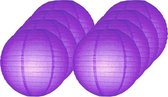 8x Lanternes boule de luxe violet 25 cm - Décoration de fête / décoration