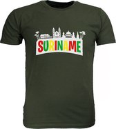 Suriname T-Shirt Fortnite Stijl Zwart / Grijs / Blauw / Groen