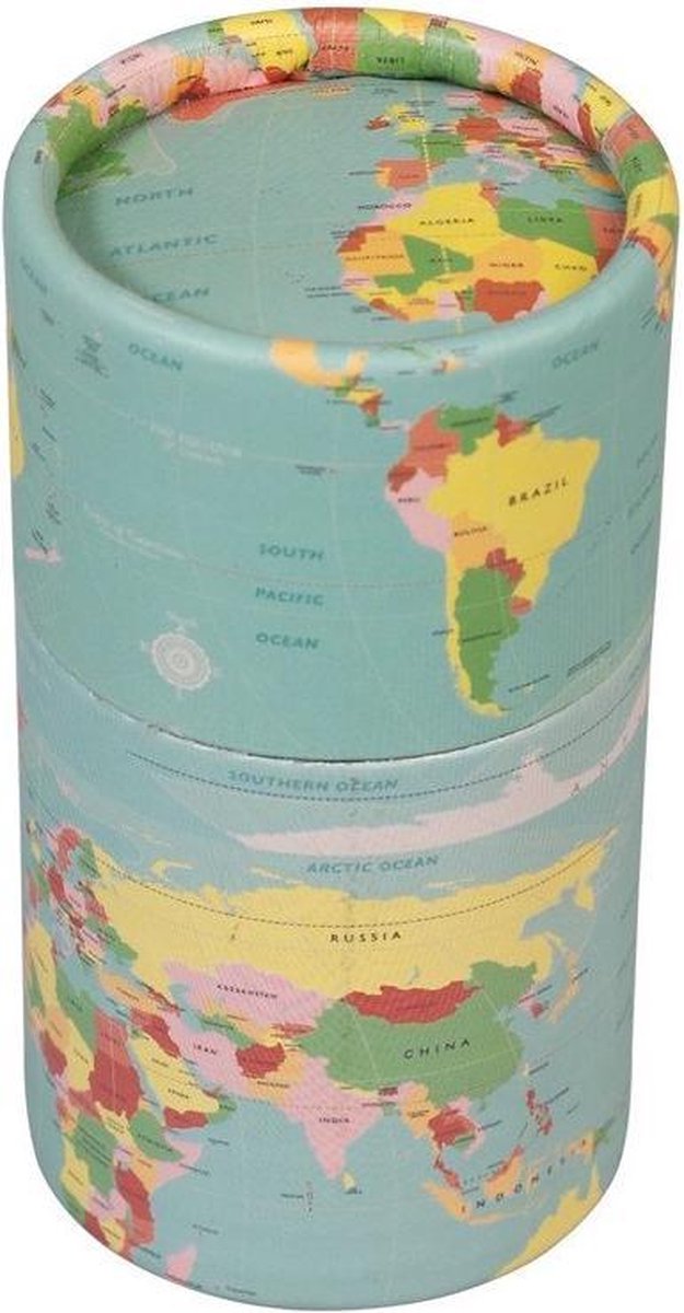 Rex international Kleurpotloden set van 36 vintage world map